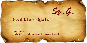 Szattler Gyula névjegykártya